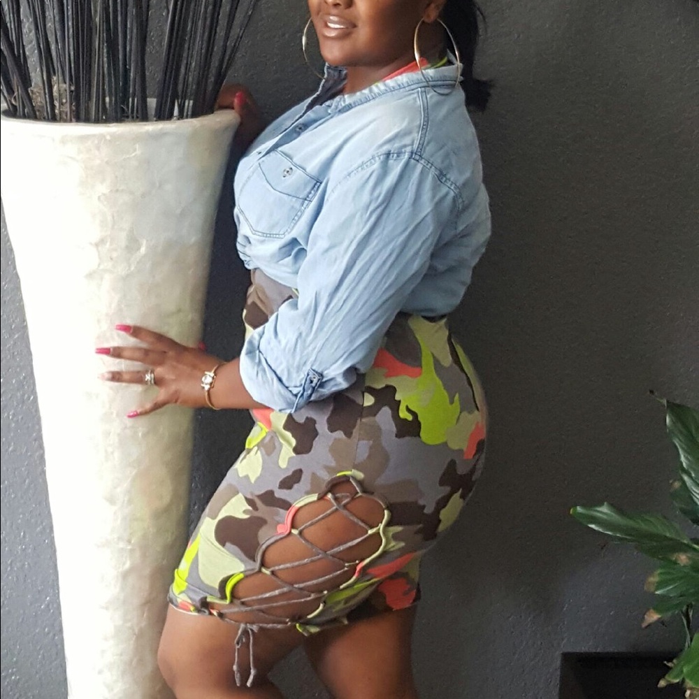ARMY PRINT DRESS